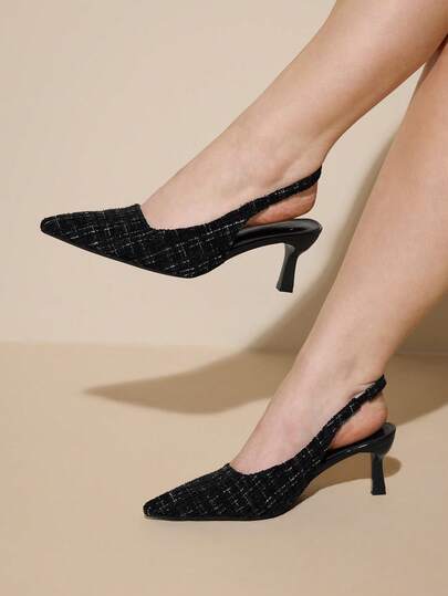 CUCCOO CURVES Women Shoes Women's Pointed Buckle Design Everyday Versatile Fashion Wide Last High Heels