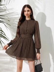 Aveloria Rosie Đầm tay phồng in họa tiết dành cho nữ, trang phục đi nghỉ mát. - Nhiều màu - Xem 3