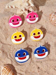 BABY SHARK X SHEIN 6 PCS Of Acrylic Mini Hair Claws, Cute Cartoon Fish Hairpins, Suitable For Clipping Bangs To Organize Broken Hair - Multicolor - View 4