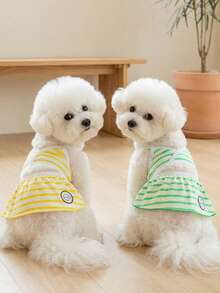 PETSIN Dog Clothing, Cat Clothing, Animal Skirts, Pet Spring/Summer New Collection, Puppy Dress, Princess Versatile Dress, Printed Stripes, Small Animal Clothing, Cool Sunscreen - Multicolor - View 2