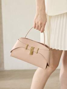 MOTF PREMIUM IRONMONGERY PU LEATHER TOP HANDLE BAG - Pink - View 8