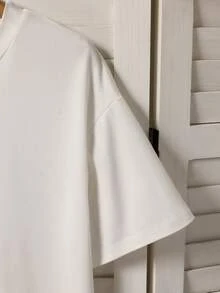 Tween Girls' Graphic Print T-Shirt, Casual Minimalist Style, Fashion Versatile, Suitable For Spring And Summer - White - View 5