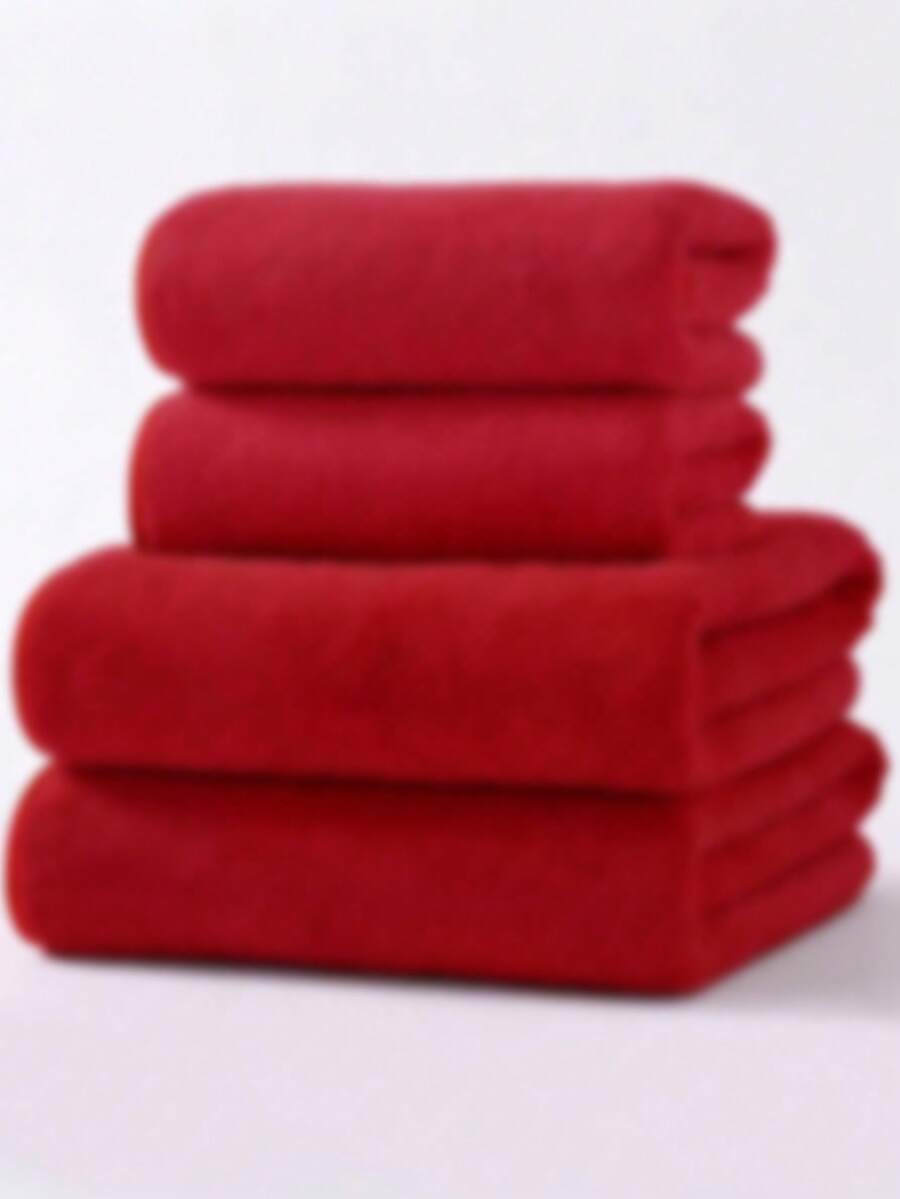 珊瑚绒柔软舒适,吸水快干,简洁朴素,不掉毛。干发巾1条装,家用1条浴巾或1条洗澡巾。 - 玫瑰紅 - 查看 1