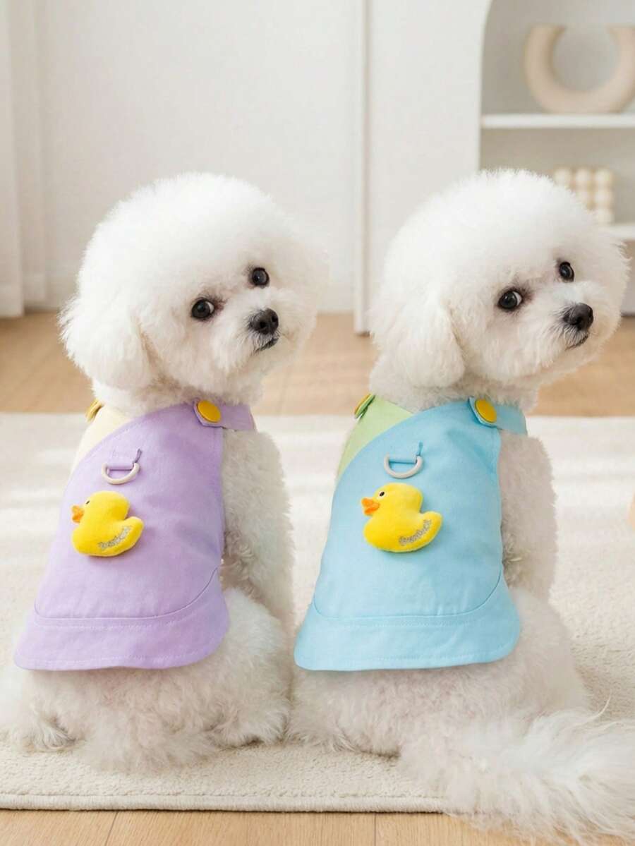 PETSIN Dog Clothing, Cat Clothing, Animal Skirts, Pet Spring/Summer New Collection, Puppy Dress, Princess Versatile Dress, Printed Stripes, Small Animal Clothing, Cool Sunscreen - Multicolor - View 1