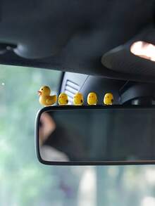 1 set mini drăguț amuzant rață galbenă tabloul de bord decor anti-alunecare robust adorabil ornament auto stres relief decorare desktop interior auto birou figurină accesorii gadget drăguț mașina lucruri decorațiuni birou vehicul decor idee cadou - multicolor - Vizualizare 3