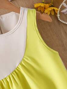 Genkimix Kids 女童夏季拼接百搭度假连衣裙，适合日常通勤和假日穿着。 - 彩色 - 查看 7