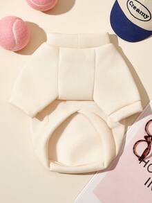 PETSIN 1pc Cat/Dog Universal Clothing, Heart-Shaped Rhinestone Pet Sweater, Spring And Autumn Casual Pullover - Beige - View 6