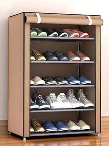 Shoe Cabinet With Dust Cover, Non-Woven Fabric Material, Space Saving, Large Capacity, Easy To Assemble, Portable Shoe Cabinet, Suitable For Various Scenarios Such As Foyer, Storage Rack, Home And Dormitory Storage, Shoe Organization, Shoe Storage, Shoe Cabinet, Room Decoration, Storage Rack, Shelf, Minimalist Style - Multicolor - View 14