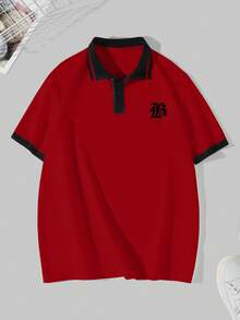 Manfinity Hypemode Men's Casual Colorblock Polo Shirt For Summer - Multicolor - View 3