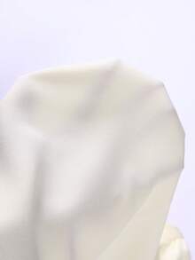 Franclia 女士纯色新款中国风法式优雅休闲办公通勤度假浪漫高端雪纺派对下午茶宽松泡泡袖前扣装饰衬衫上衣，春夏款 - 杏色 - 查看 6