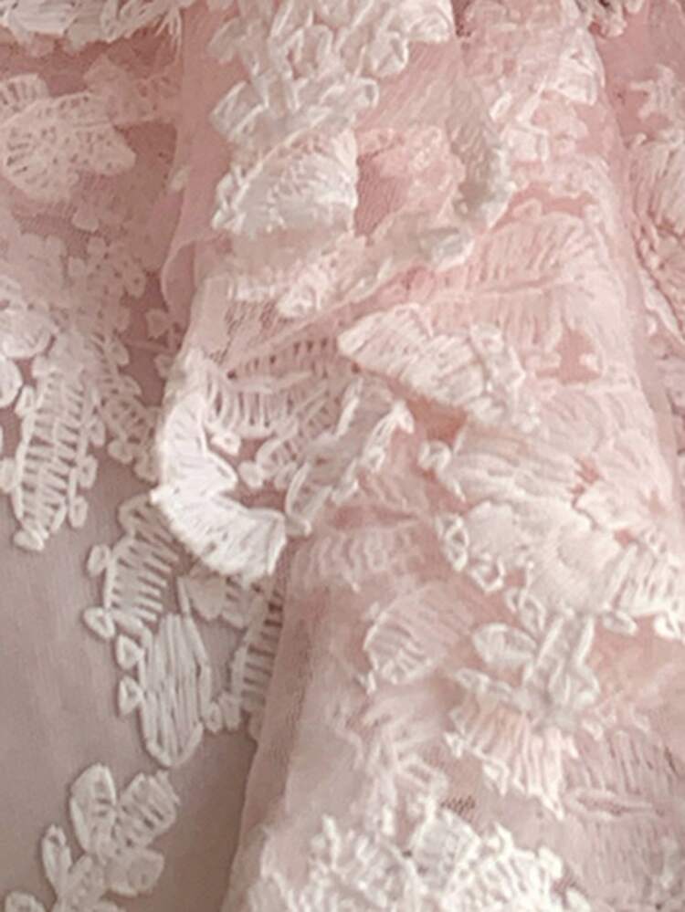Women's Ruffled Embroidered Elegant French Collar Blouse