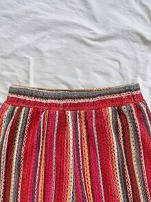 INAWLY Women's Striped Casual Versatile Wide Leg Pants For Daily Wear - Multicolor - View 3