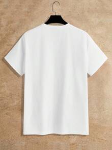 HIMLAND 男士标语印花圆领休闲短袖T恤 男士字母印花T恤 男士休闲T恤 圆领T恤 男士夏季T恤 - 彩色 - 查看 6