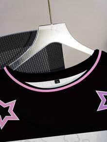 SHEIN X Care Bears 大码女式卡通印花圆领短袖休闲百搭T恤 - 白色 - 查看 8