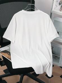 INAWLY Camiseta de verano para mujer de talla grande con decoración de corazón, strass y perlas - Blanco - Ver 2