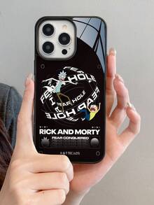 Rick and Morty X SHEIN 瑞克和莫蒂卡通图案二合一亚克力+TPU材质防摔手机壳，可作为节日礼物赠送，适用于iPhone 11/12/13/14/15/16/17 Pro/Promax/14/15/16 Plus，男女皆宜 - 彩色 - 查看 7