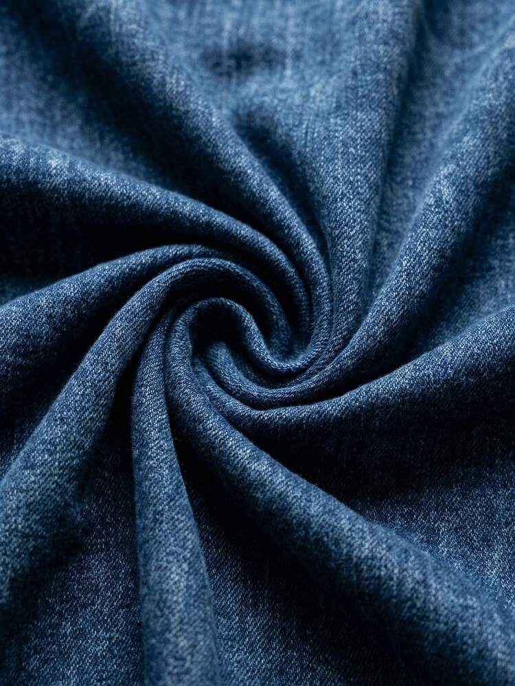 Saco Blazer Chamarra Chaqueta Campera de Mezclilla Denim para Mujer Dama casual  tejido vaquero solapa tipo smoking bolsas bolsillos parche frontales botón dorado metálico costuras en contraste deslavado tipo acid wash diario día noche primavera verano oficina cool urbano moderno juvenil y2k aesthetic cómodo fresco strech ajustado ceñido asiluetado atemporal largo saquito oversize - azul real - Añade 5