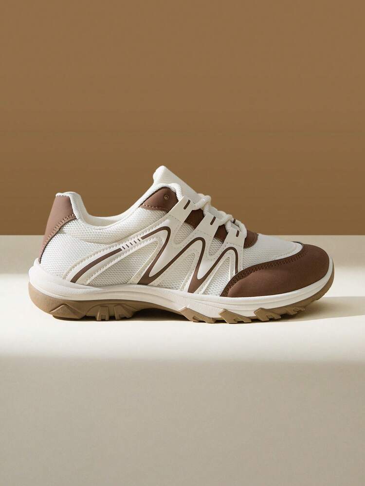 CUCCOO EASI Women's Lace-Up Casual Comfortable Sneakers For Daily Wear