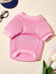 PETSIN 1 Piece Of Cherry Print Pet Pink Sports Style Thick And Warm Spring And Autumn Pet Clothing With Letters - Pink - View 6