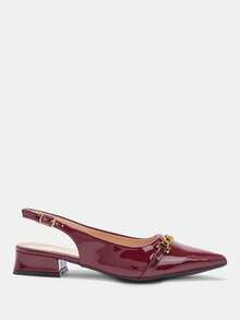 CUCCOO CURVES Women Wide Fit Pumps - Burgundy - View 7