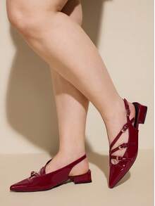 CUCCOO CURVES 女士宽楦高跟鞋 - 玫瑰紅 - 查看 4