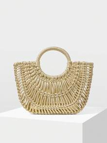 MOTF PREMIUM Túi xách nữ màu trơn, thích hợp cho hoạt động ngoài trời, du lịch, dã ngoại và các dịp khác. - Vàng - Xem 3