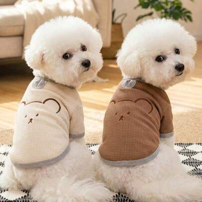 PETSIN Quần áo cho thú cưng, quần áo cho chó, áo hoodie cho mèo, áo vest thường ngày, sản phẩm mới mùa xuân hè, áo vest in hình động vật nhỏ, trang phục thường ngày mát mẻ, áo hoodie hoạt hình.