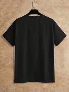 HIMLAND 男士标语印花圆领休闲短袖T恤 男士字母印花T恤 男士休闲T恤 圆领T恤 男士夏季T恤 - 彩色 - 查看 5