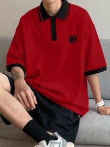 Manfinity Hypemode Men's Casual Colorblock Polo Shirt For Summer - Multicolor - View 1