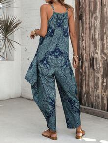 EMERY ROSE Women's Casual Allover Print Jumpsuit - Multicolor - View 2