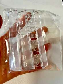 3pcs Wall Mounted Necklace Holder Rack With 8 Hooks, Jewelry Organizer For Necklaces, Bracelets, Rings - Clear - View 3