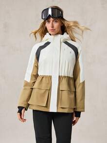 OutZeal 女士防水防风绗缝多口袋户外夹克，适合滑雪、徒步等秋冬季穿着 - 彩色 - 查看 8