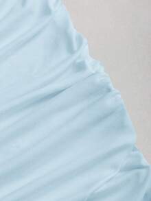 Sweetra Vestido mini ajustado y sexy sin tirantes con hebilla de metal para mujer - Azul - Ver 3