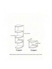 7-Story Suspended Corner Storage Rack - Space Saving Corner Storage Rack, Durable Plastic Structure, Easy To Install Adhesive Installation - Modern Simplicity And Bohemian Style, Suitable For Living Rooms, Bedrooms, Bathrooms, Kitchens - Perfect Storage Rack For Books, Decorations, Plants - Very Suitable For Small Apartments And Home Offices, Multifunctional Storage Rack With Adhesive Installation - Black and White - View 4
