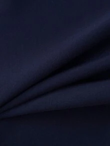 Elamini Spring & Summer Casual Collared Ruched T-Shirt And Embroidered A-Line Skirt 2-Piece Set, Navy Blue - Navy Blue - View 7