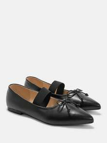 CUCCOO CURVES Women Shoes Women's Pointed Buckle Design Daily Versatile Fashion Wide Last Flat Sole Shoes - Black PU - View 10