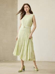 MOTF PREMIUM 法式极简方头高跟玛丽珍鞋，适合情人节、春季、春假、复活节、圣诞节等场合。 - 墨綠色 - 查看 9