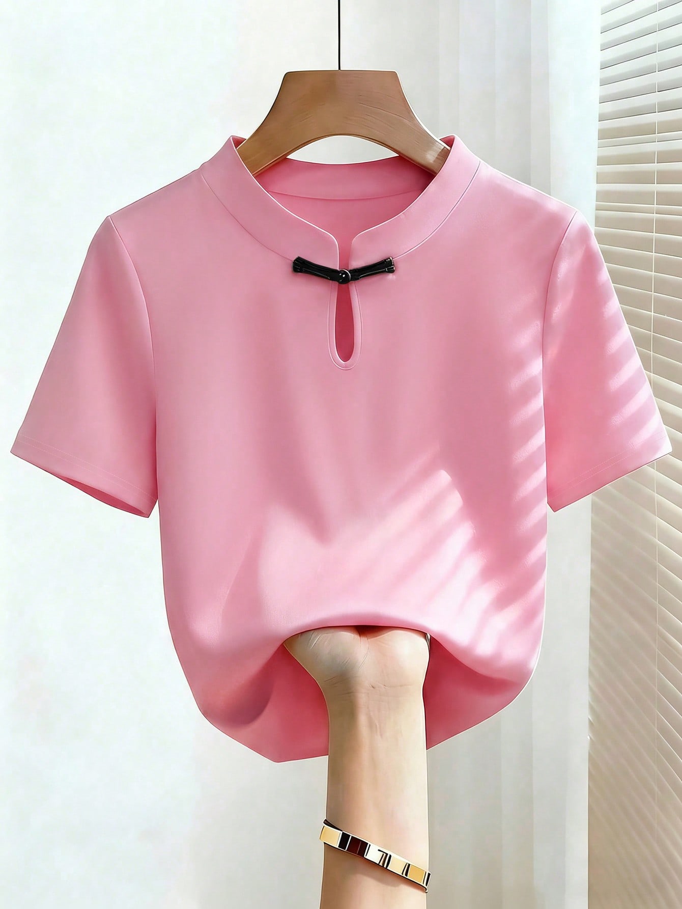 SHEIN Franclia قميص نسائي أنيق ذو لون أحادي، مناسب...