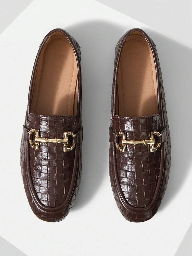 NEW BROWN FLAT-BOTTOMED SQUARE TOE CASUAL AND COMFORTABLE VERSATILE WOMEN'S FLAT-BOTTOMED SHOES