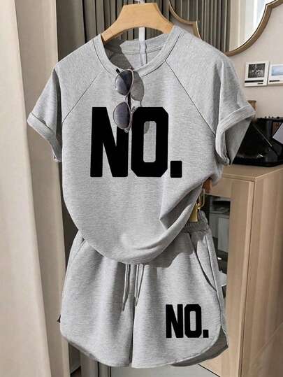 Teen Girls Casual Printed T-Shirt & Shorts Set