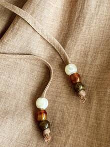 Franclia Women's Summer Casual Vacation Digital Floral Print Loose Straight Leg Pants - Brown - View 4