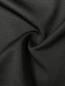 Sunspun 大码女式露肩深V领黑色刺绣饰边修身休闲百搭夏季T恤 - 黑色 - 查看 7