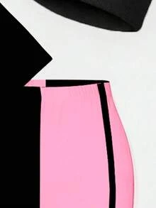 Spring And Summer Casual Fashion Creative Personality Refreshing Minimalist Cool Virtual Girl Group Graphic Print T-Shirt And Flared Pants Set, Comfortable Daily Wear - Multicolor - View 3