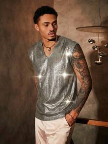 AKNOTIC Business Casual 男士休闲黑色纯色背心，宽松版型，适合春夏穿着，可用于通勤、健身、约会、聚会、日常穿着等场合，小众风格。 - 黑色 - 查看 6