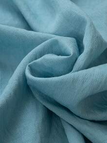Breezaya Women's Vacation Casual Solid Color Notched Neck Dress - Aqua Blue - View 3