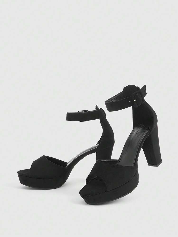 CUCCOO LuxiPop 3cm Platform 10cm High Heel Peep Toe Suede Pumps, Sexy Nightclub Runway Party Vacation Travel Shoes, 2000s Style