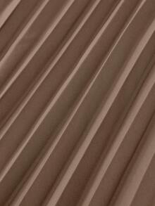 Franclia Bộ đồ công sở nữ mùa xuân/hè kiểu Pháp thanh lịch gồm áo blazer không tay cổ bẻ và chân váy midi xếp ly cạp cao, thích hợp cho công sở. - Màu Khaki - Xem 3