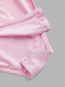 SHEIN EZwear 3件套加大码休闲简约方领短袖连体衣，适合春夏穿着 - 彩色 - 查看 9