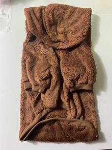 Áo khoác nỉ dày dặn có mũ trùm đầu, ấm áp và chắn gió cho chó cỡ vừa/lớn, thích hợp cho mùa thu/đông. - Màu Khaki - Xem 8