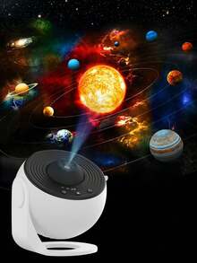1PC Galaxy Globe Projector Light 13 Slides HD Focusable Starry Sky Lamp Bedroom Atmosphere Night Light For Room Decor Astronomy Gift - White - View 5